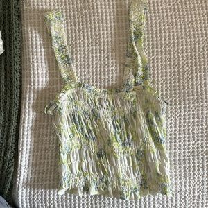 Cropped ruched tank top NWT